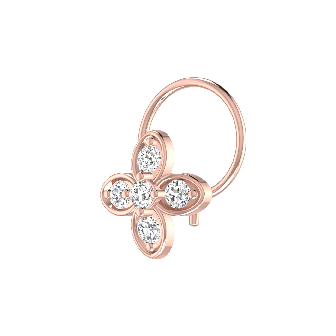 0.15 Carat Natural Diamond Nose Pin - HI Color, VS-SI Clarity.